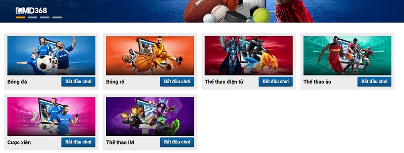 CMD368 - nhà cái cá cược thể thao hàng đầu