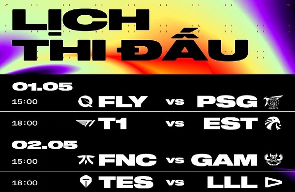 lịch thi đấu MSI 2024